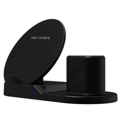 China 2020 Mobile Phone+Watch+Earphone 3 in 1 Multi-Function Wireless Watch Charger Universal Qi Bracket Wireless Charger for sale