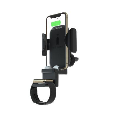 China Multifunctional New Arrival Mobile Phone Car Accessory 3 in 1 Wireless Charger with Mobile Phone Holder for sale