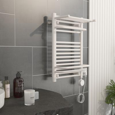 China Heater White Color Classic Type Carbon Fiber Storage Space Electric Heated Towel Rack Large for sale