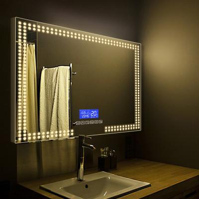 China Newest Design LED Illuminated Smart Makeup Mirror For Bathroom Fashion for sale