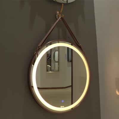 China CNCD60F Fashion Light Styling Round LED Smart Mirror for Barber Shop for sale