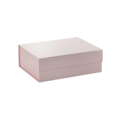 China Custom Recyclable Pink Custom Big Logo Packaging Magnetic Folding Gift Box For Packaging for sale