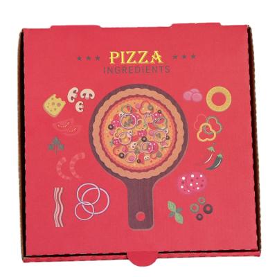 China High Quality Recyclable Custom Portable Three-Layer Corrugated Kraft Paper Pizza Gift Box for sale