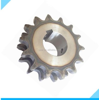 China Steel Plate Wheel Duplex Sprocket With OEM Inner Hole And Keyway for sale