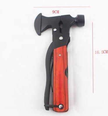 China Portable Safety Hammer All In One Tools Hatchet Ax Safety Hammer Multitool Survival Hammer for sale