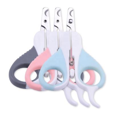 China PP+2CR13 2020 Pet Supplies Nail Scissors Stainless Steel Professional Pet Cat Nail Scissors for sale