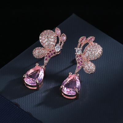 China yer50273 Zircon Casual/Sporty 18k Earrings Plated Cute Girly Mini Zircon Circle Earrings Zircon Earrings for sale