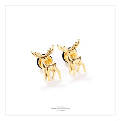 China 2021 New Fashion YER50006 Trendy New Small Milu Deer Earrings Stainless Steel Small Stud Earrings for sale