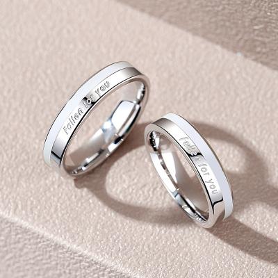 China High Quality GRW40040 s925 Sterling Silver Couple Rings A Pair Rose Gold Ring Tis Ring Niche Men And Women Valentine's Day Gift for sale