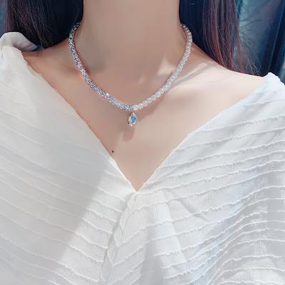 China MNL30027 BOHEMIA Woman Pearl Necklace Trending Fashion Freshwater Pearl Beaded Pendant Crystal Necklace Jewelry For Women for sale