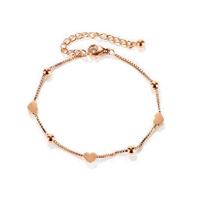 China YBL50008 2020 New Arrivals Heart Tennis Bracelet New Arrivals Romantic Heart Charm Bracelet Women for sale