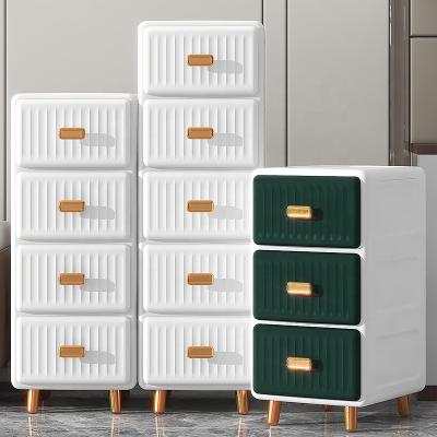 China Modern 35 45 55 CM Modern Drawer Storage Cabinet Household Bedroom Storage Cupboard Multi-layer Plastic Finishing Cabinet Chest for sale