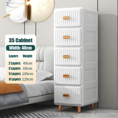 China Modern 35 CM Luxury European Modern high quality Chest Of Drawers Pull Handles Plastic Assembled Cloth Toy Drawer Storage Cabinets for sale