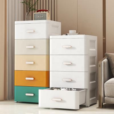 China Modern 48 60 66 CM Bedroom Furniture 7 Layer home storage & organization living room kitchen plastic storage drawer Cabinet for sale