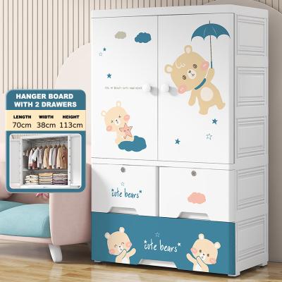 China Modern 3 Layer Large Volume Wardrobe For Clothes Plastic Storage Cabinet Drawer with Multi-Layers Children Plastic Wardrobe Organizer for sale