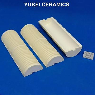 China High Density 99% Al2O3 Alumina Ceramic Half Tubes For Harsh Environments for sale