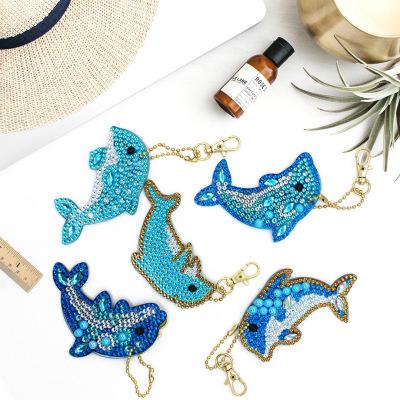 China Other DIY Diamond Painting Key Chain Kit 5pcs Dolphin Shape Key Chains for sale