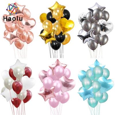 China Gift Toy Wedding Party Decoration Birthday Balloon Heart And Star Foil Balloon Set In Stock for sale