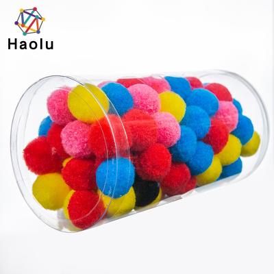 China Multicolor Festival Arts & Crafts Fuzzy PomPom Balls DIY Assorted Pompoms For Kids for sale