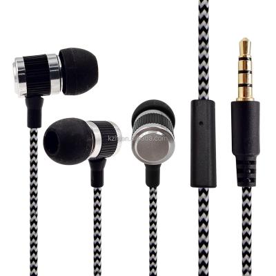 China In-Ear Braided Fabric Cord Headphones for sale