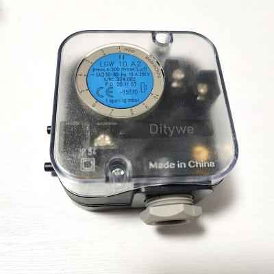 China LGW 10 Burner A2 Gas Pressure Switch LGW10A2 Air Pressure Switch 1-10mbar, Fits DUMERS Brand, Gas Burner Spare Parts for sale