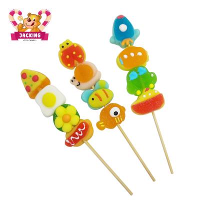 China OEM Full Size Fish Flower Car Animal Shape Soft Jelly Lollipop for sale