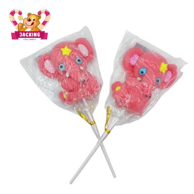 China Most Popular Natural Elephant Shape Marshmallow Lollipop Candy for sale