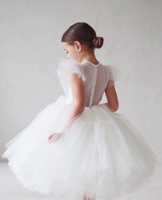 China 2022 New Girls Breathable Tulle Dress Flight Sheaths Kids Summer Vintage Boutique Ball Gowns Cotton Coating Birthday Party Dresses 1-12Y for sale