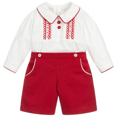 China Casual Kids Wear Boys Hand Made Smocked Clothes Sets Spanish Boutique Baby Boy Smocks Suit Turkey Shirt Kids Outfits for sale