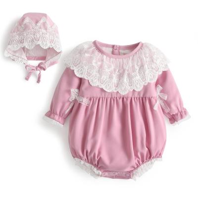 China Polyester/Cotton 2021 Spanish Baby Rompers With Hats Boutique Princess Bubbles Toddler Girl Newborn 1st Birthday Photos Show Clothes for sale