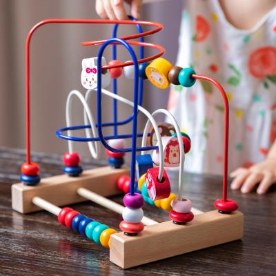 China Parent-Children Interactive Baby Toddler Toys Educational Roller Coaster Abacus Kindergarten Toys Birthday Gifts For Toddlers Kids Boys Girls for sale