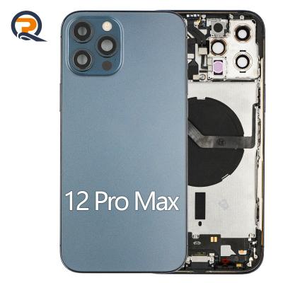 China Original For Iphone Replacement Repairing 100% Tested Wholesale Original Repair Parts For Iphone 12 pro Max Back Cover Housing With Flex Cables for sale