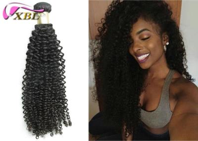 China Full Ends Kinky Curly Unprocessed Malaysian Virgin Hair Weave , Malaysian Curly Hair for sale