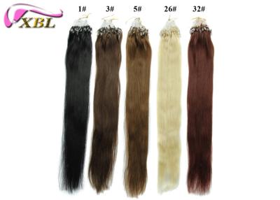 China 100% Remy Micro Ring Loop Virgin Human Hair Extensions , Brazilian Remy Hair For Lady for sale