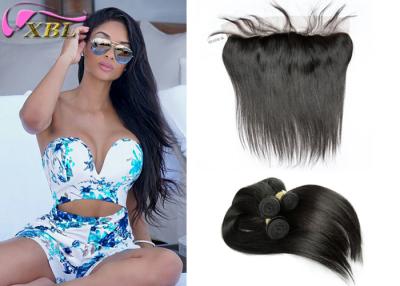 China Natural Can Be Dyed Straight Virgin Malaysian Hair Bundles With Lace Frontal for sale