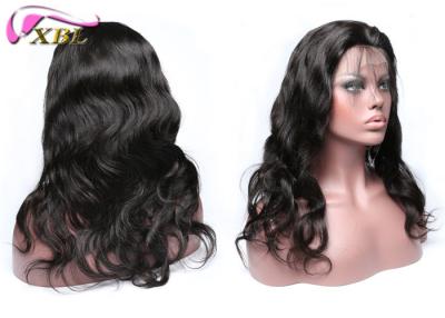 China 130% Density Natural Human Hair Lace Front Wigs With Adjusted Elastic Band Brown for sale