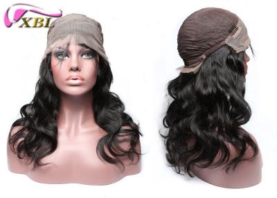 China Unprocessed Natural Human Hair Lace Front Wigs With Combs / Clips Inside for sale