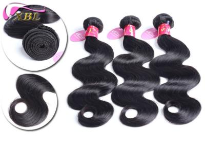 China Double Drawn Jet Black Unprocessed Brazilian Human Virgin Hair Body Wave With Full End for sale