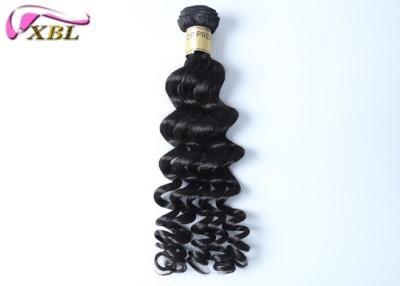 China No Chemical Smell Loose Body Wave Black Brazilian Hair Weave / Human Hair Weft for sale