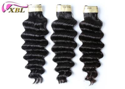 China Thick Bottom Virgin Brazilian Hair Loose Deep Wave Natural Black 100 Virgin Hair Bundles for sale