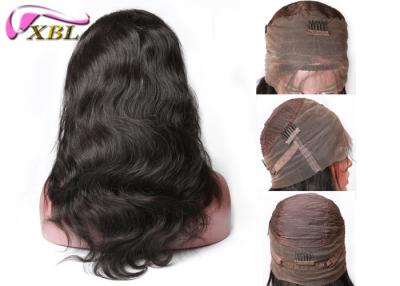 China Light Brown 360 Frontal Wig With Baby Hair , Natural Raw Indian Hair Body Wave 18 Inch for sale