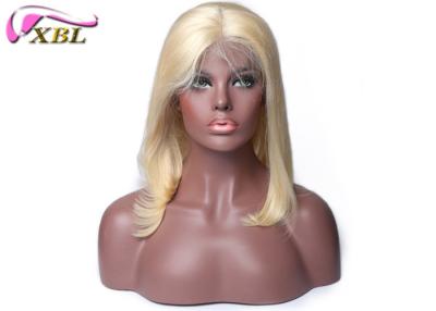 China Kundengebundene natürliche Menschenhaar-Spitze-Front-Perücken 12 Zoll-blonde Bob-Art zu verkaufen