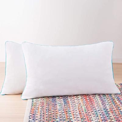 China Modern High Quality White Inner Double Needle Anti-Static Quilting Down Alternative Pillow Hotel Fiber Fill Sleeping Pillows for sale