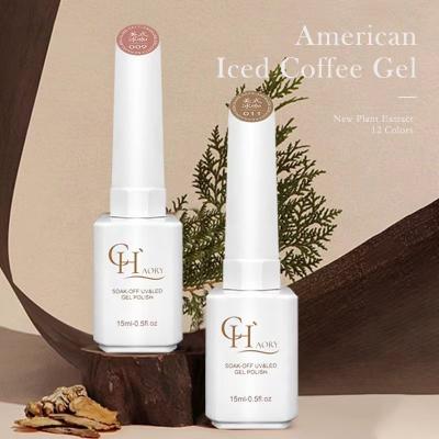 China US Wholesale Cool Ice Coffee Gel Nail Polish Starter Set Soak Off UV Gel Manicure Kit Provide Polish OEM for sale