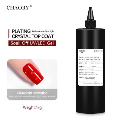 China Wholesale Custom Chaory 1kg 5kg 50kg Nail Art Products Nail Polish Plating Crystal Top Coat Protect Nail Dirt Resistant Shine Long Lasting for sale