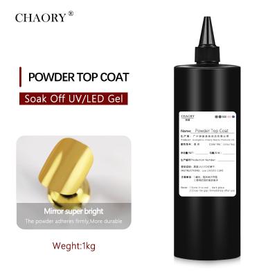 China Wholesale Custom Nail Art Products Nail Polish Powder Top Coat chaory 1kg 5kg 50kg Soak Off Nail UV Gel Polish Top Coat LED Lamp for sale