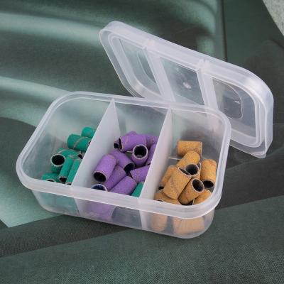 China Durable Quality Private Logo Manicure Pedicure Set Nails Tools in Sandpaper Purple Buckle Box Color Zebra Sanding Bands for Nail Drill Bit for sale