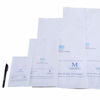 China Disposable Autoclave Pouch Cheap Medical Paper Device Bags Gusseted Packing Wholesale for sale