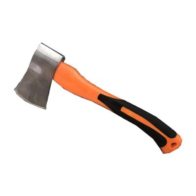 China China Unrated Fiberglass Handle Rubber Coated Outdoor Hand Forged Camping Ax Cutting Ax Fire Fighting Logging Splitting Ax for sale