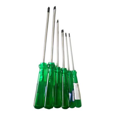 China Screwdriver Material Screwdriver Drive Size 1/4in Slotted Cross Screwdriver Repair DIY Tools With TPR Handle for sale